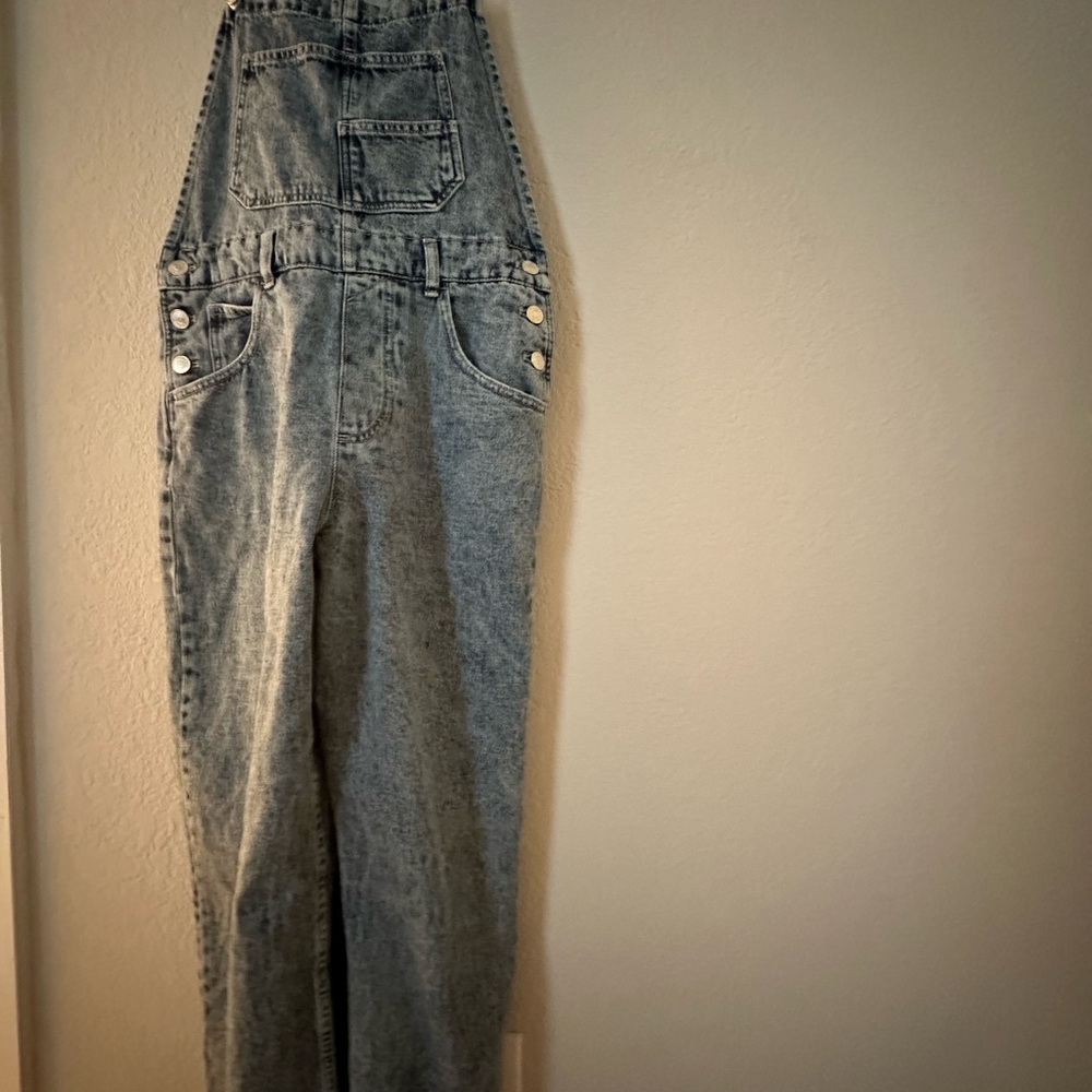 We The Free Blue Denim Overalls